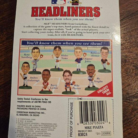Dodgers Vintage 90s Mike Piazza MLB Headliners figurine - Picture 2 of 3